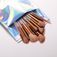 Artisanat d'emballage flexible, sac holographique auto-adhésif, sacs d'emballage hologramme pour ensemble de maquillage