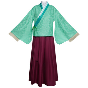 Costume de cosplay de pharmacienne, style Hanbok vert et violet, pour jeu de rôle d'anime, printemps 2024 - Product Image 5