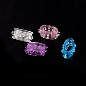 <b>Tpe</b> Cock Ring Set Pink Purple Blue White Delay Sex Time Adult Penis Rings - Product Image 5