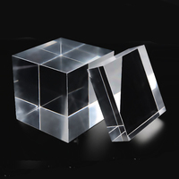 Blocs Acryliques Massifs Transparents Personnalisés, Bases Présentoirs en Perspex Lucite, Cubes Acryliques Cristal Transparents, Rehausseurs de Présentation
