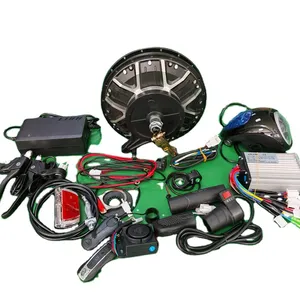 Sembilan Benua 48V 60V 800W 1000W Motor Konversi Belakang Kit Untuk Sepeda Kargo Listrik Sepeda Roda Tiga Drum Rem BLDC Spoke Hub Motor