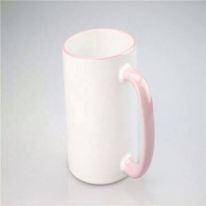 Mug en céramique vierge pour sublimation Prosub Wholesale 11oz avec couleurs de rebord, personnalisable par impression DIY, avec poignée - Product Image 5