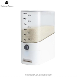 Large Sealed Integrated Grain Storage Container With Measuring Cup 26.5 Lbs Rice Dispenser Food Dispenser For Beans Dry Food