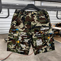 Shorts Bermuda amples en jean camouflage pour homme – Short cargo 3/4 personnalisé pour l'été