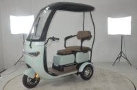 Nouveau tricycle compact cyclomoteur à 3 roues avec auvent de toit coupe-vent imperméable à la pluie tricycle électrique en option