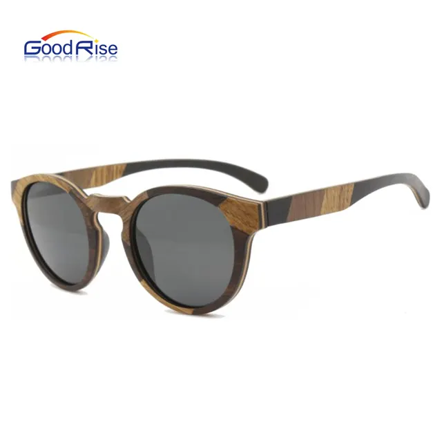 LOW MOQ Wood Sunglasses Handmade Recycle Material Splicing Bamboo Wood Sunglasses For Women Men