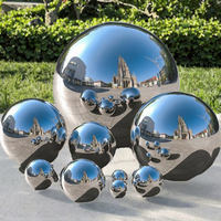 Artisanat métallique personnalisé, boules en acier inoxydable, finition miroir argent et or, sphère de jardin, sphère miroir, ornement de boule