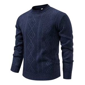 Maglione da <span class=keywords><strong>Uomo</strong></span> con <span class=keywords><strong>Collo</strong></span> Rotondo Foderato in Pile, Maniche Lunghe, Vestibilità Regolare, Caldo Pullover Casual, Strato Base in Maglia, Vendita all'Ingrosso - Product Image 4