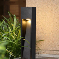 Lampu Bollard COB IP65 10W 12W LED Putih Hangat Tahan Air dengan Casing Aluminium Hitam/Abu-abu Sudut Sorot 360° untuk Penerangan Taman