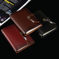 Carnet de notes portable en cuir véritable, style professionnel, avec logo, pour fournitures de bureau, journal de voyage vintage, cadeau