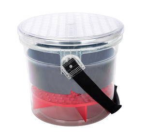 Seau en plastique de lavage portable de lavage de <span class=keywords><strong>voiture</strong></span> transparent épais professionnel avec chariot de <span class=keywords><strong>roue</strong></span> à 360 degrés avec poignée avec piège à grain - Product Image 2