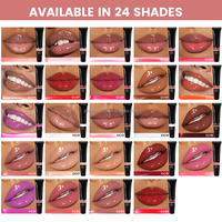 Gloss à lèvres vegan personnalisé en gros, 24 couleurs, hydratant, longue durée, imperméable, rouge à lèvres organique