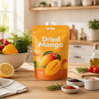 Sachet refermable en PE avec fermeture éclair, gaufrage sucre, emballage recyclé, logo personnalisé pour fruits secs multi-saveurs