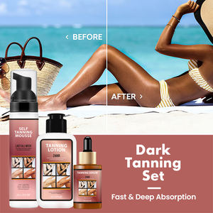 Private Label naturale senza grasso lettino abbronzante olio corpo autoabbronzante Set di Mousse lozione olio abbronzante senza sole - Product Image 3