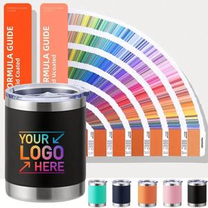 Custom 10oz Stainless Steel Travel Coffee <b>Mug</b> Double Wall <b>Reusable</b> Powder Coated Cup 10 oz Insulated Lowball Tumblers with Lid - Product Image 6