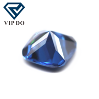 Qualité 5A, 3x3-12x12mm, coupe de coussin, bleu saphir, zircone cubique, pierre précieuse en vrac, forme de coussin synthétique, pierre de zircon CZ