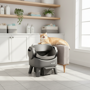 Kotak Pasir Kucing Otomatis Ramah Lingkungan dengan Kontrol Aplikasi Pembersihan Sendiri Kapasitas 89L Bahan PP+ABS Fitur Perawatan Hewan Peliharaan - Product Image 1