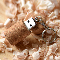Nouvelle Clé USB Bouchon de Bouteille de Vin en Bois Créative Haute Vitesse Grande Capacité USB 2.0 Gravure Cadeau Commémoratif 64 Go/8 Go