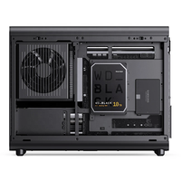 Boîtier PC Micro JONSBO D33 avec panneau latéral en verre trempé, flux d'air élevé, 9 ventilateurs, support pour refroidisseur AIO 360 mm, châssis de jeu pour ordinateur de bureau