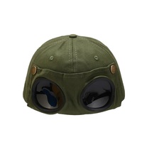 Casquette de baseball tendance style coréen hip-hop d'été avec lunettes de soleil intégrées, unisexe, pour pilote, décontractée, pour sports de plein air