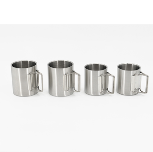 Taza térmica personalizada de doble pared, plegable, de acero inoxidable, práctica para café, cerveza, camping y agua. - Product Image 4