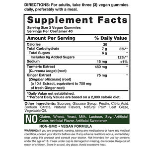 Atacado Extrato Vegetal Suporta Joint e Back Pain Food Spectrum Suplementos Açafrão e Gengibre Gummies - Product Image 5
