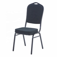 Chaise de banquet en fer pour salle à manger commerciale, avec coussin en tissu, pieds en métal, empilable, design moderne pour hôtels et salons – Vente en gros