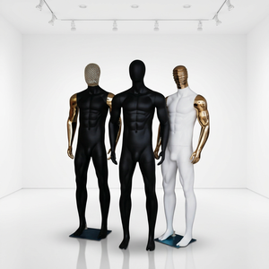 Mannequin Homme Grande Taille en Plastique, Corps Entier Musclé avec Tête, en Position Debout pour Présentation de Vêtements - Marque Shining Star - Product Image 1