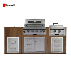 Stock in USA Warehouse Wholesale 304 SS BBQ Built in Gas Grill Ice Bin Drawer <strong>Door</strong> Set Outdoor Kitchen Cabinets for Garden - Product Image 5