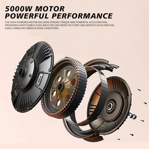 Customizable INMT 2025 New <b>72V</b> 5000W Stainless Steel High-Power Motorcycle High-Speed Track Racing Motorcycle with 170km/h - Product Image 3