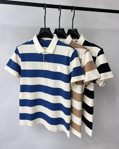 Herren Hochwertiges Sommer-Kurzarm-<span class=keywords><strong>POLO</strong></span>-Shirt Knitterfreier Strickstoff Bestickter Kragen T-Shirt mit Aufdruck - Product Image 4