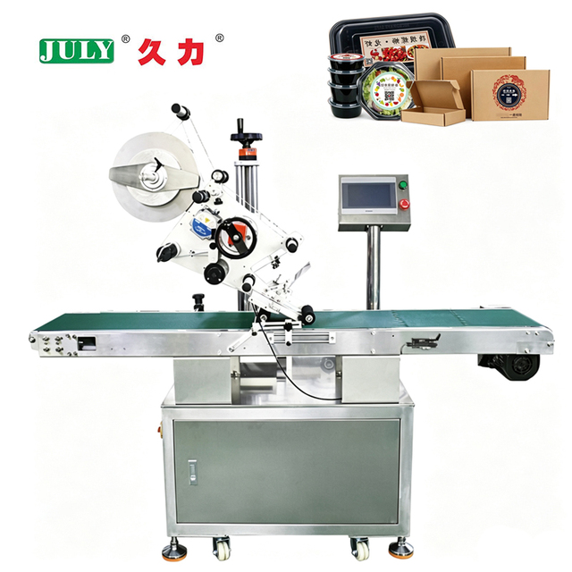 Fully Automatic Labeling Machine on Flat Surface for Carton Box Plastic Lunch Box Automatic Plane Labeling