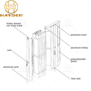 <span class=keywords><strong>Porte</strong></span> <span class=keywords><strong>coulissante</strong></span> pliante transparente en polycarbonate à <span class=keywords><strong>prix</strong></span> d'usine, portes de sécurité en aluminium, <span class=keywords><strong>porte</strong></span> en plastique PVC pour la conception de magasins - Product Image 6