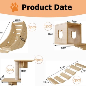 Massivholz Sisal Katze Klettergerüst Säule Kapsel Kratz baum Wand spielzeug Sprung plattform Katzen spielzeug - Product Image 4