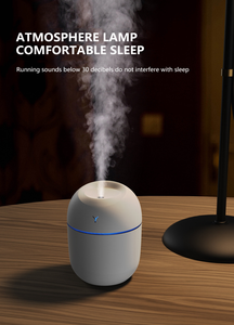 220ML LED veilleuse USB Mini diffuseur à ultrasons OEM Machine à bruit blanc lumière changeante colorée voiture Air ménage hôtel - Product Image 4