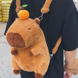 Linda Mochila De felpa para estudiantes de red de dibujos animados, mochila escolar de conejillo de indias de gran capacidad para uso en el aula, agua bonita y fea - Product Image 2