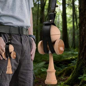 Étui en cuir pour Kendama japonais (un type de jouet d'arts martiaux japonais), jeu éducatif et de compétition, cordon, porte-clés, sac. - Product Image 3