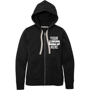 2025 <b>Women's</b> DT8103 Custom Logo Embroidery Re-Fleece Full <b>Zip</b> <b>Hoodies</b> Multicolors-for Promotions - Product Image 1
