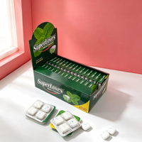 SuperLoves Chewing-gum fourré à la confiture aux saveurs fruitées, 4 pièces, 13,5 g, boîte en métal, lot en vrac, multicolore, bonbons à mâcher, vente en gros