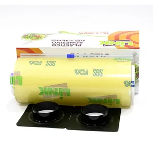 Natur Sojaöl Lebensmittel-Kontakt-PVC-Cling-Wrap Dehnungsfolie Lebensmittelverpackung Kunststoffrollen für Pilz Gemüse