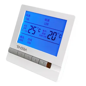 Soğutma ve ısıtma kontrolü merkezi klima fanı bobinleri dijital LCD akıllı FCU oda termostatı