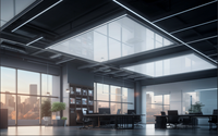 Plafonds tendus en membrane PVC avec cadre en aluminium suspendu, garantie de qualité, boîtes lumineuses architecturales