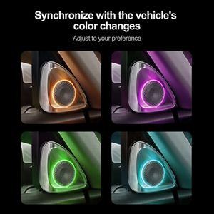 Tweeter rotatif Rhythm 4D pour Honda Civic 10ème génération 2016-2021, haut-parleur de montant A avec éclairage d'ambiance - Product Image 6