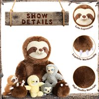 Peluches lestées personnalisées de haute qualité avec logo, sur le thème des paresseux, pour bébés et enfants autistes, avec fermeture éclair sur le ventre, fabriquées sur mesure en usine.