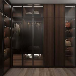 Armoires de chambre à coucher en bois mélaminé de luxe modernes personnalisées YALIG, système de dressing - Product Image 6