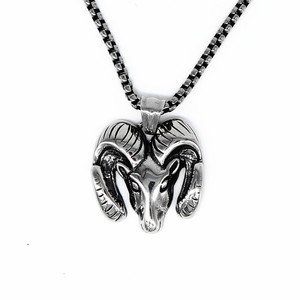 Yunnique – collier avec pendentif en forme de signe du zodiaque en acier inoxydable, bijoux à la mode unisexes - Product Image 1