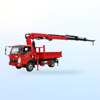 Grue à flèche pliante montée sur camion SQ60ZB2+2 de 2 tonnes avec moteur et boîte de vitesses Weichai, rayon d'action de 6,29 m pour la manutention des matériaux
