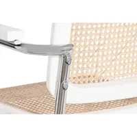 Chaise en rotin et olivier 65,5x62x79 Blanc