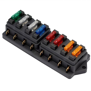 Caixa de Fusíveis de Lâmina de 8 Vias, Suporte de Fusíveis Padrão de 8 Circuitos, Painel de Distribuição de Energia DC 10-32V para Carro, Barco, Reboque, Caminhão, RV, UTV - Product Image 3