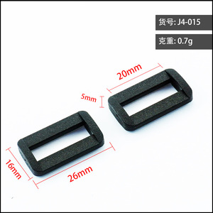 <b>Plastic</b> <b>Sliding</b> Buckle 20mm Black Durable Wear Resistant For Bags Backpacks Webbing Adjustment - Product Image 6
